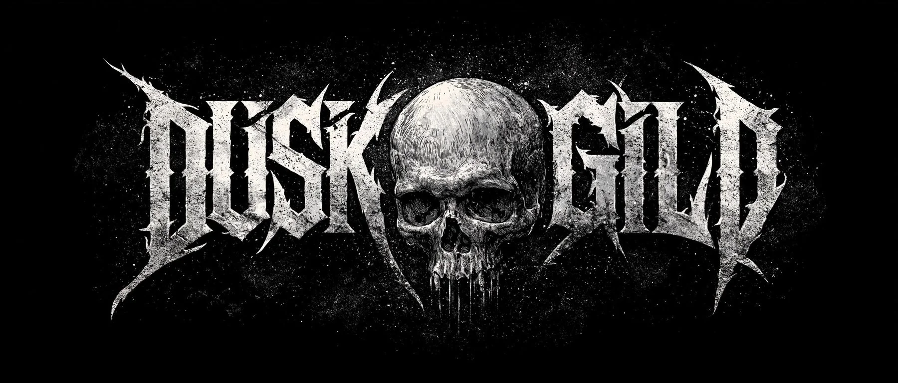 Duskgild — engraved skull banner